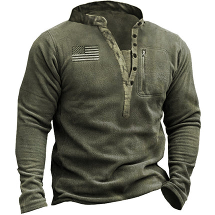 Outdoor Fleece Warm Pullover Combat Uniform Men's Top