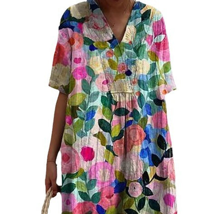 Women's Comfortable Loose Printed Long Dress