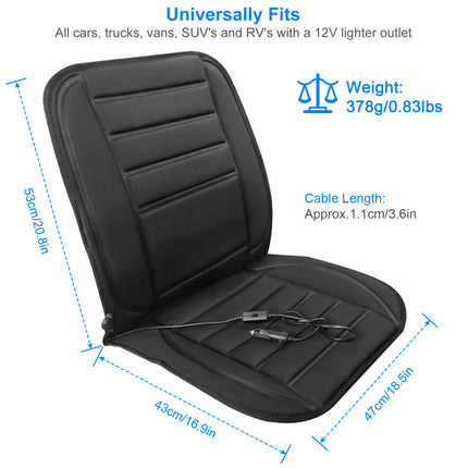 1Pc Heated Car Seat Cushion 12V Auto Seat Cover Warmer With Adjustable Temperature Controller For Cars Trucks SUV