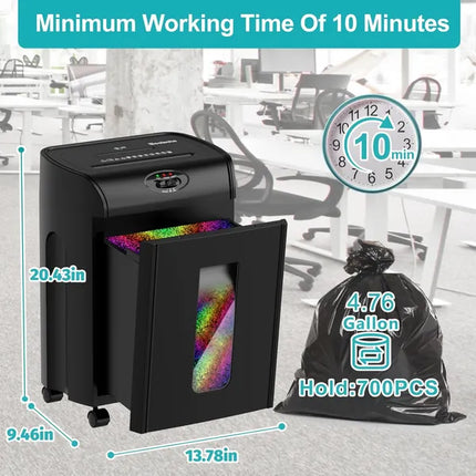 Woolsche Paper Shredder, 16-Sheet Cross Cut With 4.76-Gallon Pull Out Basket, P-4 Security Level, 3-Mode Design Shred Paper And CD/Credit Card, Durable&Fast With Jam Proof System Shredder For Office