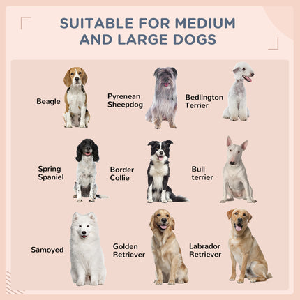 Outdoor Dog Bed with Canopy, Rattan Dog Bed with Soft Cushion Removable Cover for Medium and Large Dogs, Charcoal Gray