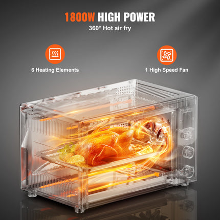 13-IN-1 Air Fryer Toaster Oven 28L 1800W Convection Oven For Home Use