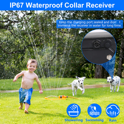 1Set Wireless Electric Dog Fence Pet Shock Boundary Containment System Electric Training Collar For Small Medium Large Dogs