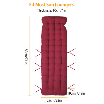 67x22in OR 71x22in Size Options Chaise Lounger Cushion Recliner Rocking Chair Sofa Mat Deck Chair Cushion