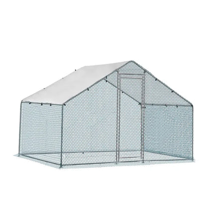 6.5 X 10 Ft Large Metal Chicken Coop, Walk-in Poultry Cage Chicken Hen Run House With Waterproof Cover, Rabbits Cats Dogs Farm Pen For Outdoor Backyard Farm Garden(SAME AS 61922992)