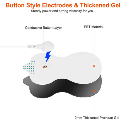 1Pc Electric Muscle Stimulator Dual Channels With 8 Electrode Pads Pulse Massager Pain Relief Therapy Tens Device