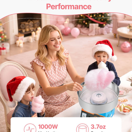 Commercial Cotton Candy Machine Electric Sugar Floss Maker Stainless Steel Blue