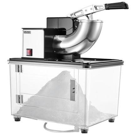 Commercial Ice Crusher 661LBS/H Electric Snow Cone Maker Shaved Ice Black
