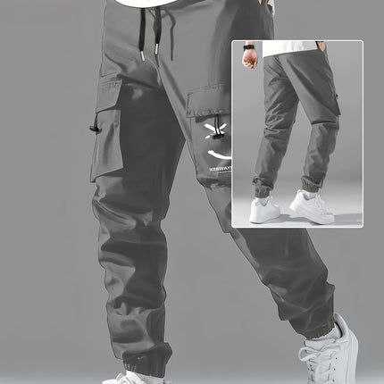 Straight Ankle Tied Wear-resistant Overalls Casual Pants