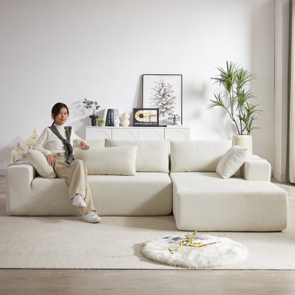 Modern Chenille Upholstered Sectional Sofa Couch Set,Modular 108 L Shaped Sectional Living Room Sofa Set With 6 Pillows,Free Combination Sofa Couch For Living Room,Bedroom