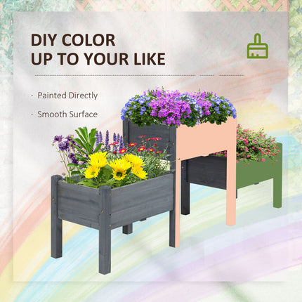 3 Tier Raised Garden Bed Freestanding Planter Box for Vegetables, Herb, Flowers