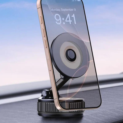 Newly Upgraded Retractable Car Mobile Phone Holder 360 Magnetic Vacuum Suction Cup One-click Safety Lock Ultra-compact Design