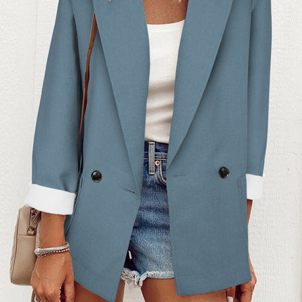 Temperament Slim Jacket Fashion Business Single Breasted Long Sleeve Casual Suit Top Clothing