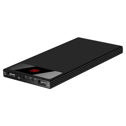 20000mAh Power Bank Ultra Thin External Battery Pack Phone Charger Dual USB Flashlight Battery Remain Display