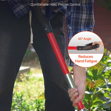 4 Tines Garden Fork Fiberglass Handle 45 In Digging Spading Pitchfork Heavy Duty