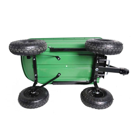 Folding Garden Dump Cart With Steel Frame And 10-in., 300-Pound Capacity