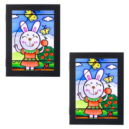 Kids Art Frame Front Opening Wooden Frame Artwork Display Storage Frame A4 Picture Frame Wall Display For Photo Art Projects Picture Children Drawing