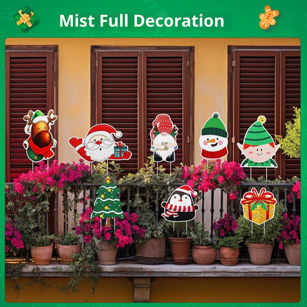 Christmas Garden Signs Set Of 8