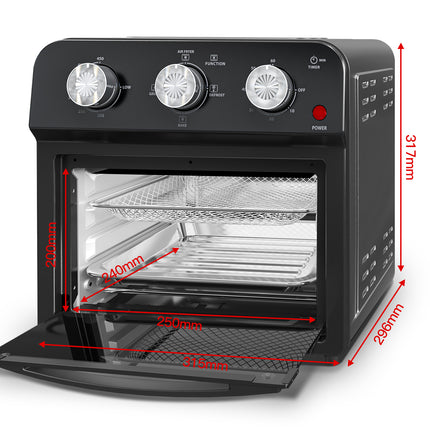 12.5 Qt Air Fryer With Advanced Multi-Function Cooking Grill, Air Fry, Defrost, Bake, Presets For French Fries, Pizza, Chicken, Fish, And Toast, Dual Knob Control, Amazon Resale Prohibited