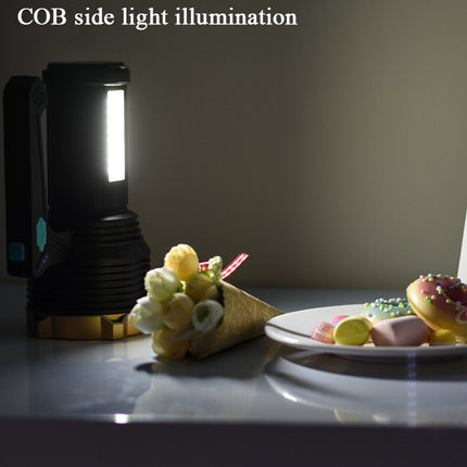 LED Torch USB Rechargeable COB Flashlight Spotlight Camping Light Most Powerful Work Light