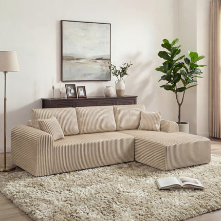 109 Cloud Modular Sectional Sofa Couch With L-Shape Chaise,Modern Minimalist Upholstered Couches For Living Room Bedroom,Deep Seat Corner Couch,No Assembly Required