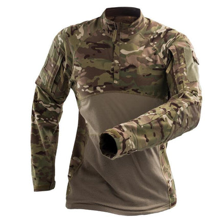 Tactical Shirt Long Sleeve Top Camo Airsoft Outdoor Sports Combat Shirt