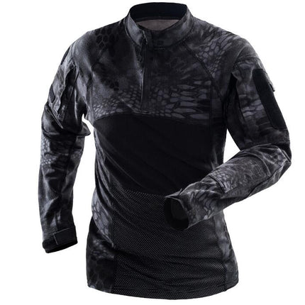 Tactical Shirt Long Sleeve Top Camo Airsoft Outdoor Sports Combat Shirt