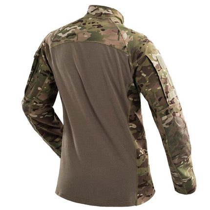 Tactical Shirt Long Sleeve Top Camo Airsoft Outdoor Sports Combat Shirt