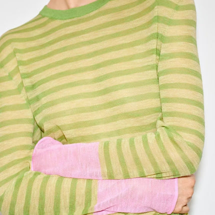 Women Women Striped Long-Sleeved Sweater .Ships from overseas. Estimated delivery: 14–20 business days