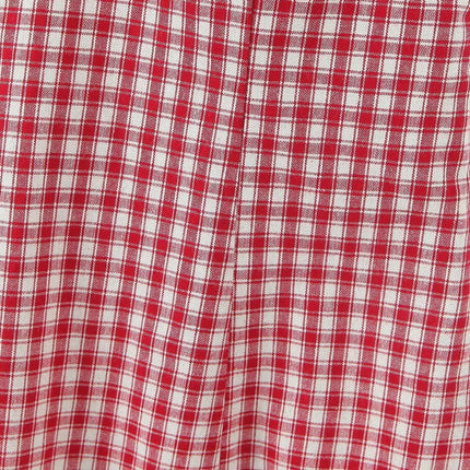 Women Clothing Summer Sexy Retro French Plaid V neck Lace Dress