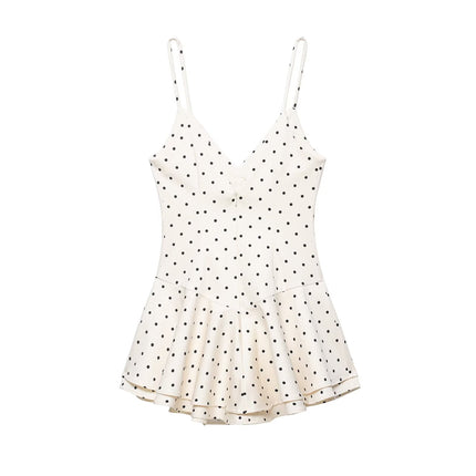 Spring Polka Dot Romper Dress .Ships from overseas. Estimated delivery: 14–20 business days