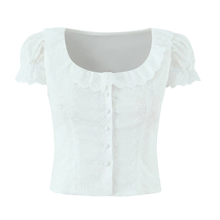 Women Clothing Fashionable All Match Fashionable Lace Cardigan Top