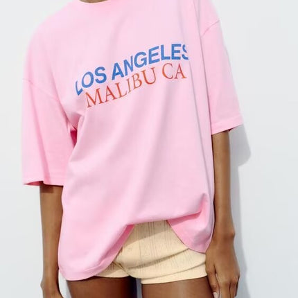 Women Clothing Summer Simple Loose Printed T shirt .Ships from overseas. Estimated delivery: 14–20 business days