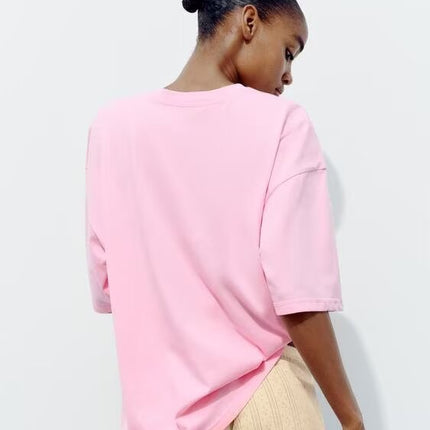 Women Clothing Summer Simple Loose Printed T shirt .Ships from overseas. Estimated delivery: 14–20 business days