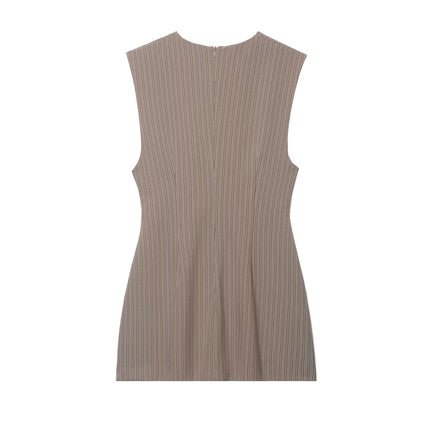 Women Clothing Summer Sexy Striped Short Sleeveless Dress .Ships from overseas. Estimated delivery: 14–20 business days