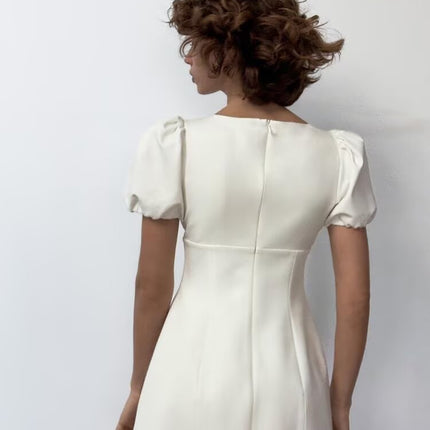 Spring Summer Women Clothing Sweet Slim Fit Pleated Pocket Short Dress .Ships from overseas. Estimated delivery: 14–20 business days