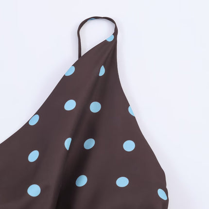 Women Clothing Drape Polka Dot Brace Top