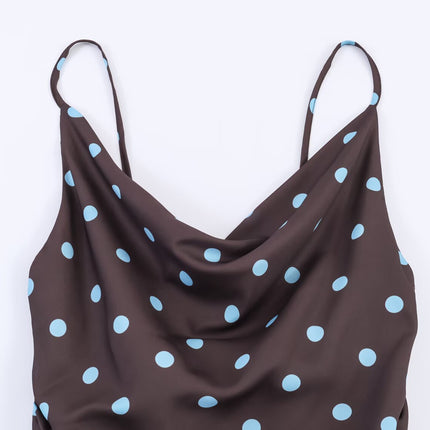 Women Clothing Draping Polka Dot Brace Dress .Ships from overseas. Estimated delivery: 14–20 business days