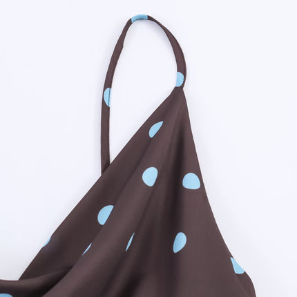 Women Clothing Draping Polka Dot Brace Dress .Ships from overseas. Estimated delivery: 14–20 business days