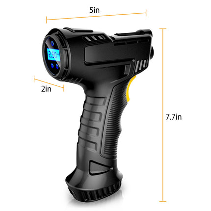 Portable Car Tire Inflator DC 12V Digital Car Air Compressor Electric Air Inflator With LED Light 150PSI
