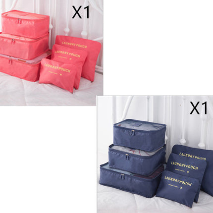 6 PCS Travel Storage Bag Set for Clothes Tidy Organizer
