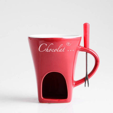 Fondue Mug Set Chocolate Cheese Ice Cream Fondue Maker Kit Individual Butter Melter Cup Small Warmer Kitchen Gadgets