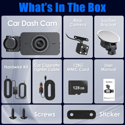 4 Channel Car Dash Cam With 128G MMC Card 1080P Front 720P Left Right 480P Rear G-Sensor Parking Monitor Loop Recording Night Vision 360 Degree Surveillance Car Camera