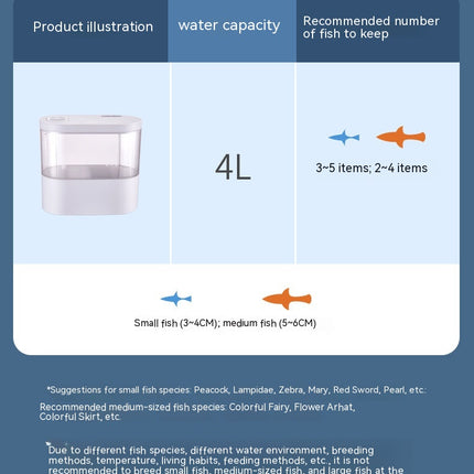 Aquarium Ecological Landscape Desktop Self-circulation Mini Small Change Water Household Fish Tank