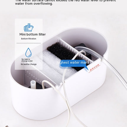 Aquarium Ecological Landscape Desktop Self-circulation Mini Small Change Water Household Fish Tank