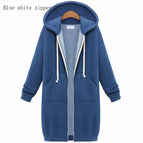 Blue white zipper / S