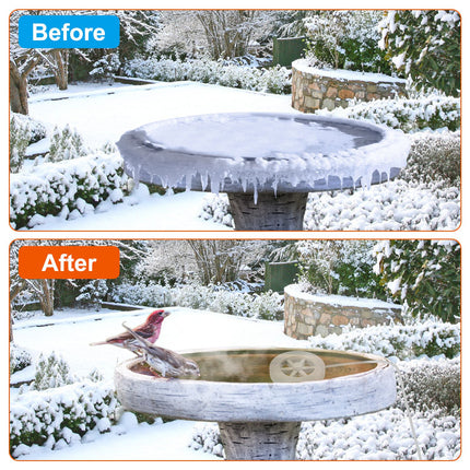 70W Bird Bath Heater For Outdoors Winter Heated Bird Bath Deicer Waterproof Aluminum Alloy Water Heater With Thermostat Auto Shutdown For Yard Patio Farm