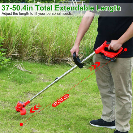 1Set Electric Cordless Grass Trimmer  With 2 Alloy Saw Blades 2 Alloy Blades 10 Plastic Blades 2 Rechargeable Batteries Goggles Gloves Auxiliary Handle Fedex Shipping