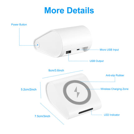 1Pc 10400mAh Qi Wireless Charging Power Bank  For IOS Phone XS MAX XR Galaxy S10 S9 Note 9
