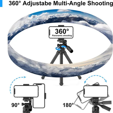 Portable And Adjustable Flexible Phone Tripods Camera Stand Holder With Wireless Remote And Universal Phone Mount